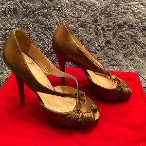 Christian Louboutin Scissor Girl Peep Toe Pumps